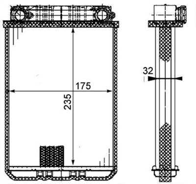 MAHLE AH 77 000P - Hőcserélő, belső tér fűtés MERCEDES-BENZ
