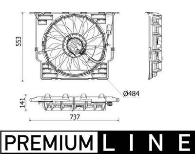 MAHLE CFF 543 000P - ventilátor, motorhűtés BMW