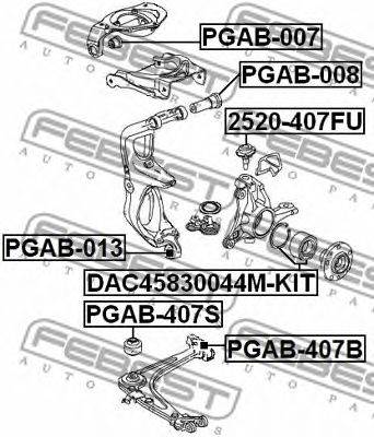FEBEST PGAB-407S - Lengőkar szilent CITROËN PEUGEOT