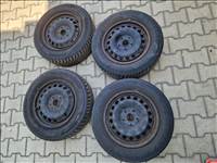 VW Golf VII 5x112 15" lemezfelni, 195/65 Hankook téli gumi szett (38122)