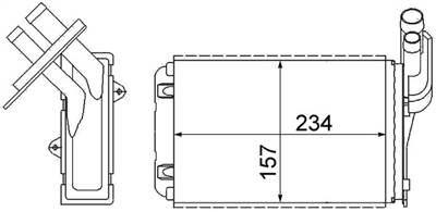 MAHLE AH 99 000S - Hőcserélő, belső tér fűtés RENAULT