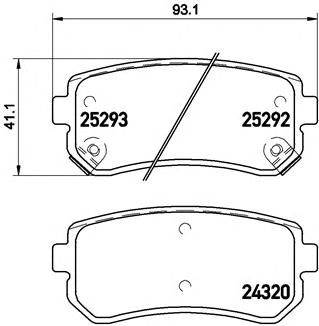 BREMBO P 30 051 - fékbetét CHANGAN CHANGAN (CHANA) HYUNDAI HYUNDAI (BEIJING) JAC KIA KIA (DYK) NAZA 
