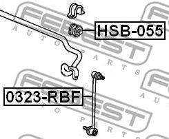 FEBEST 0323-RBF - Stabilizátor pálca HONDA KIA