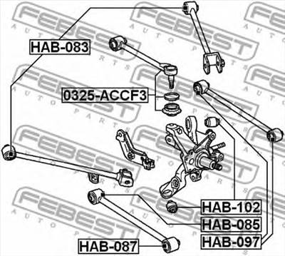 FEBEST 0325-ACCF3 - Lengőkar HONDA