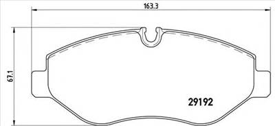 BREMBO P 50 085 - fékbetét FREIGHTLINER MERCEDES-BENZ MERCEDES-BENZ (FJDA) VW