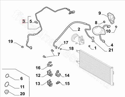 Klímacső        - JUMPER, DUCATO, BOXER - 1397251080, 1634181280 -  - FIAT eredeti Eredeti új 1397251080