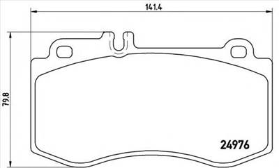BREMBO P 50 087 - fékbetét MERCEDES-BENZ MERCEDES-BENZ (BBDC)