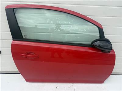 18681 Opel Corsa D 2006-2014 Jobb első Ajtó Piros 3 ajtós