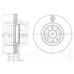 DELPHI BG3699 - féktárcsa ALFA ROMEO CHRYSLER FIAT LANCIA