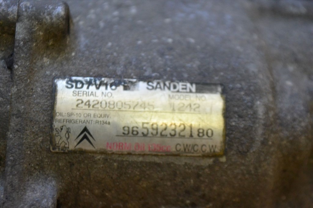 Citroen, Peugeot 1.6 HDi klímakompresszor, kompresszor! SD7V16 , 9659232180 sd7v169659232180 5. kép