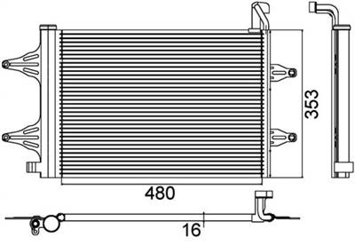 MAHLE AC 359 000P - klíma kondenzátor SEAT SKODA VW
