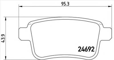 BREMBO P 68 043 - fékbetét RENAULT