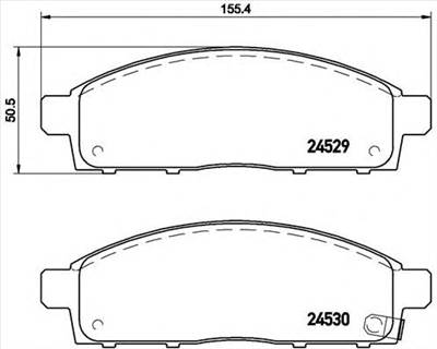 BREMBO P 54 038 - fékbetét DONGNAN (SOUEAST) FIAT MITSUBISHI MITSUBISHI (GAC) RAM