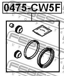 FEBEST 0475-CW5F - féknyereg javítókészlet CITROËN MITSUBISHI MITSUBISHI (GAC) PEUGEOT