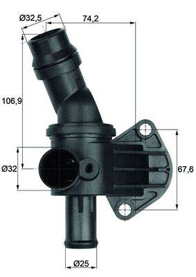 MAHLE TI 8 87 - termosztát, hűtőfolyadék AUDI SEAT SKODA VW