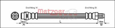 METZGER 4110578 - fékcső MERCEDES-BENZ