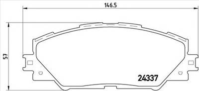 BREMBO P 83 071 - fékbetét JMC SCION TOYOTA TOYOTA (FAW) TOYOTA (GAC)
