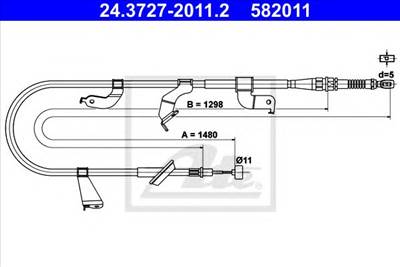 ATE 24.3727-2011.2 - Kézifék bowden SUZUKI