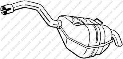BOSAL 154-353 - hátsó kipufogó dob FORD
