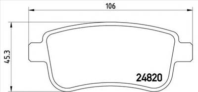 BREMBO P 68 041 - fékbetét RENAULT