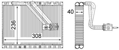 MAHLE AE 128 000P - klíma párologtató MERCEDES-BENZ