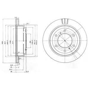 DELPHI BG3813 - féktárcsa MITSUBISHI
