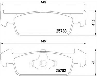 BREMBO P 68 060 - fékbetét DACIA RENAULT