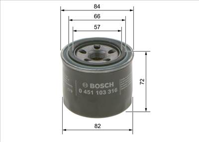 olajszűrő BOSCH 0 451 103 316 for MITSUBISHI, MAZDA, ISUZU, KUBOTA, …