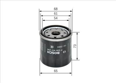 olajszűrő BOSCH F 026 407 208 for TOYOTA, CITROËN, PEUGEOT, JOHN DEERE, …