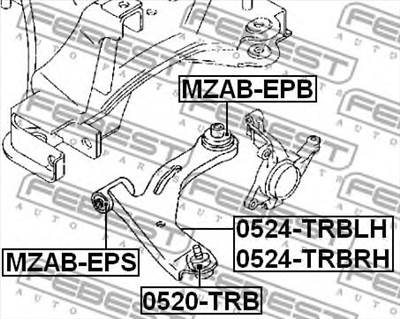 FEBEST 0524-TRBLH - Lengőkar FORD FORD USA MAZDA MERCURY
