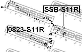 FEBEST SSB-S11R - Stabilizátor szilent SUBARU