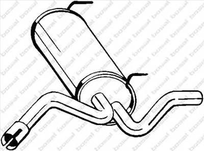 BOSAL 185-199 - hátsó kipufogó dob OPEL VAUXHALL