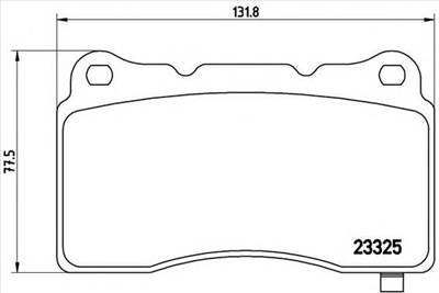 BREMBO P 09 004 - fékbetét CADILLAC DODGE FORD FORD USA HONDA SUBARU TESLA TOYOTA