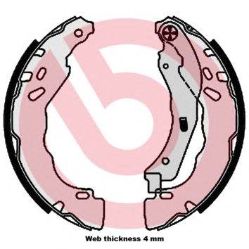 BREMBO S 61 544 - fékpofakészlet CITROËN DS OPEL PEUGEOT VAUXHALL