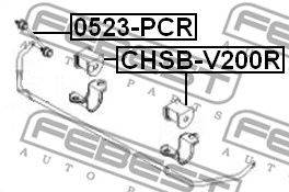 FEBEST CHSB-V200R - Stabilizátor szilent CHEVROLET DAEWOO SUZUKI