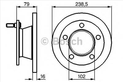 BOSCH 0 986 478 357 - féktárcsa MERCEDES-BENZ