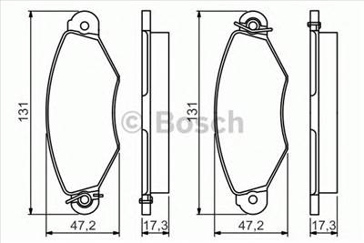 BOSCH 0 986 495 235 - fékbetét CITROËN NISSAN RENAULT