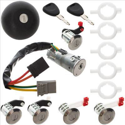 Nissan Interstar 2002- komplett gyújtáskapcsoló  5x zárbetét  üzemanyagbetöltő sapka komplett