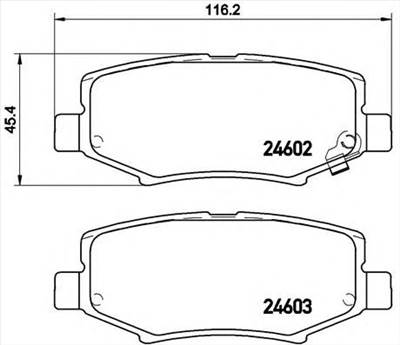 BREMBO P 18 024 - fékbetét DODGE JEEP TATA