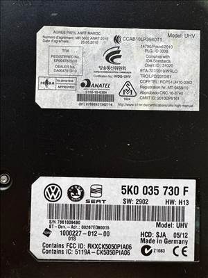 Volkswagen Golf VI bluetooth modul  5k0035730f