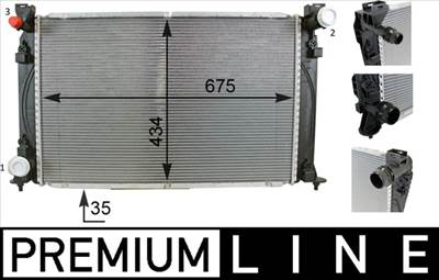 MAHLE CR 79 000P - Vízhűtő (Hűtőradiátor) AUDI
