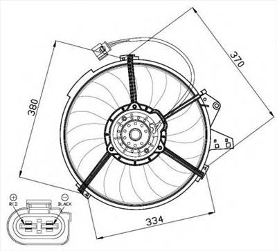 NRF 47474 - hűtőventillátor AUDI