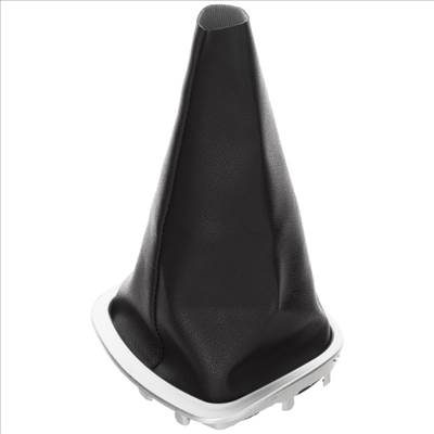 Renault Clio III 05-12 sebességváltó kar védőgumi FEKETE  keret SILVER