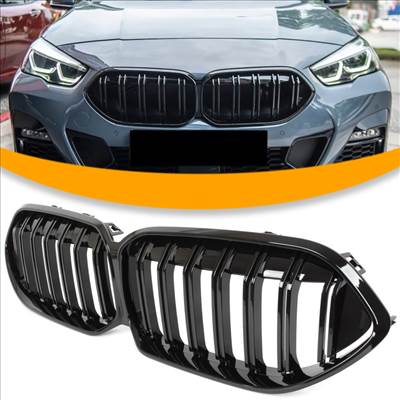 BMW 2 F44 19-24 vese hûtőrács BLACK GLOSSY DOUBLE BAR