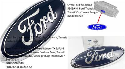 Gyári Ford embléma 5305940 Ford Transit, Transit Custom és Ranger modellekhez