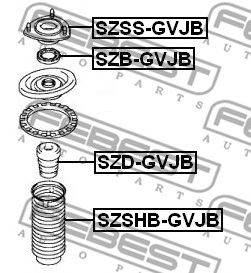 FEBEST SZB-GVJB - Görgőscsapágy, toronycsapágy SUZUKI
