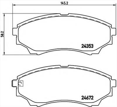 BREMBO P 24 086 - fékbetét FORD FORD ASIA / OCEANIA FORD ASIA / OZEANIA FORD AUSTRALIA MAZDA