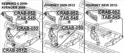 FEBEST CRAB-052 - Lengőkar szilent CHRYSLER DODGE FIAT LANCIA