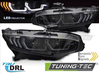 Honda Civic X HONDA CIVIC X 16-21 DRL SEQ LED Fekete Első fénysz