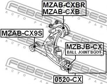 FEBEST MZAB-CX9S - Lengőkar szilent MAZDA